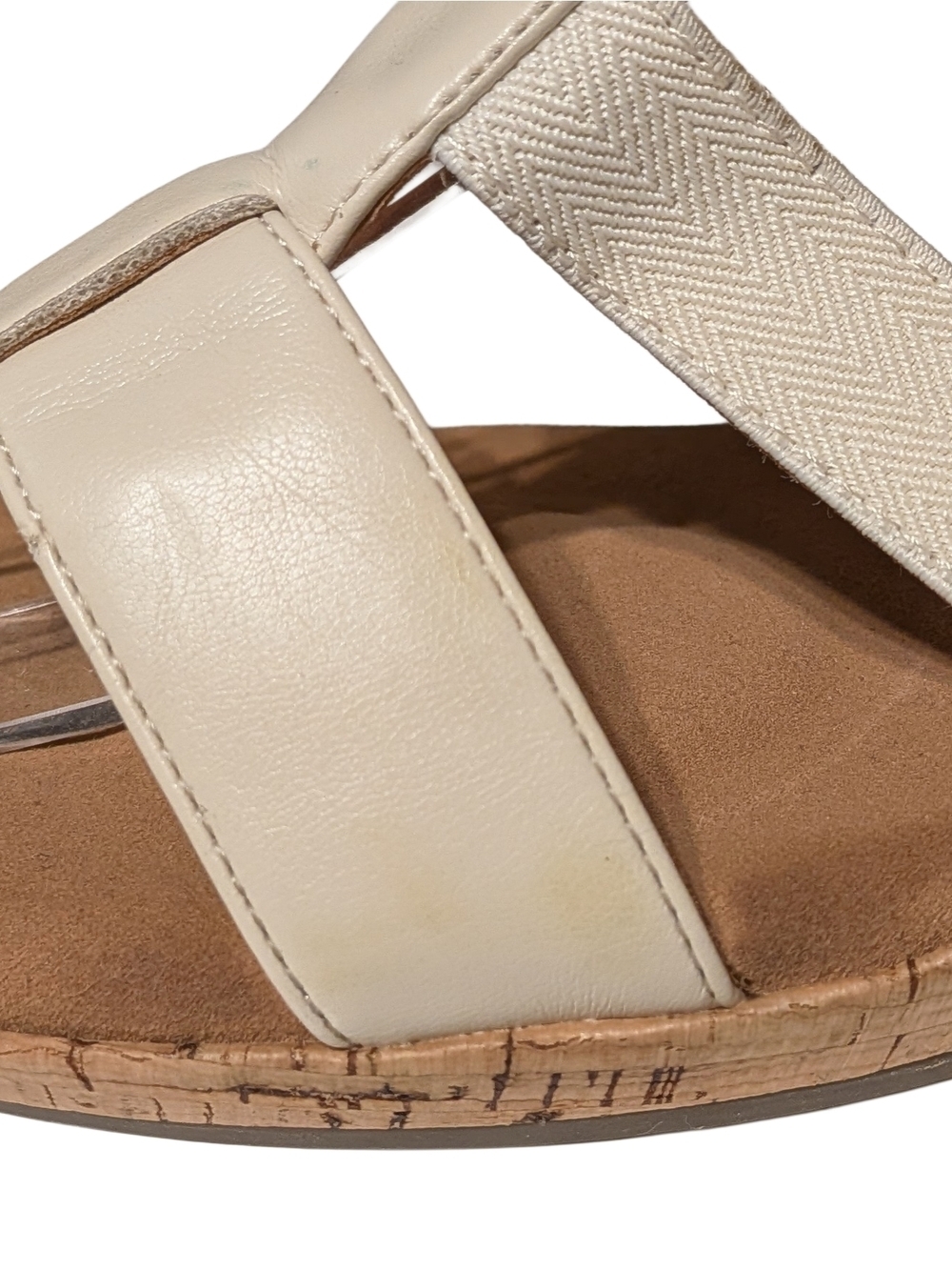 Rockport Cream T-Strap Comfort Sandals - Picture 5 of 10